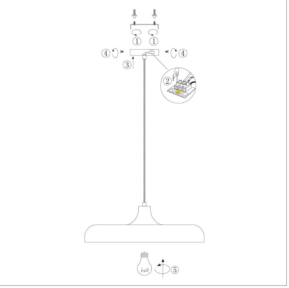 Zwarte hanglamp Krisip Ø 50cm Steinhauer 8712746132564