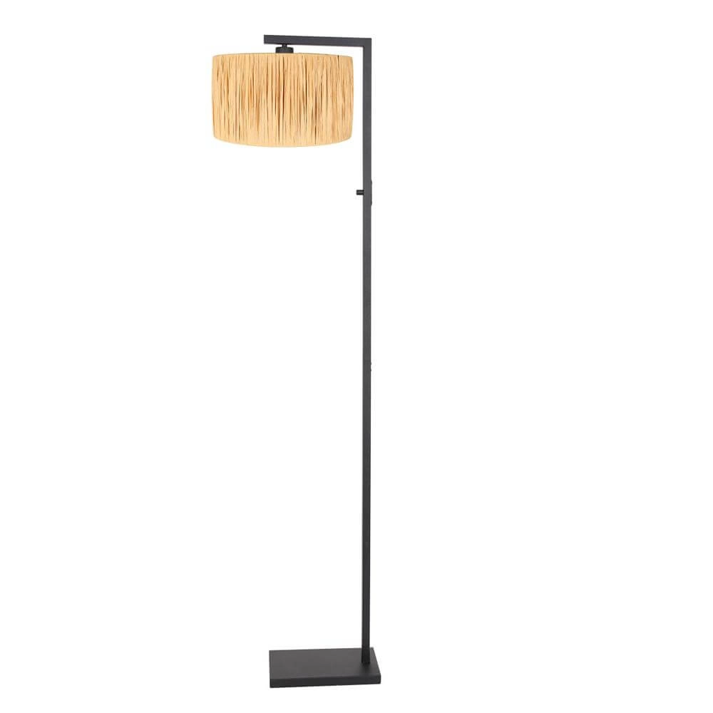 Vloerlamp Stang zwart met strokleurige kap Steinhauer 8712746172058