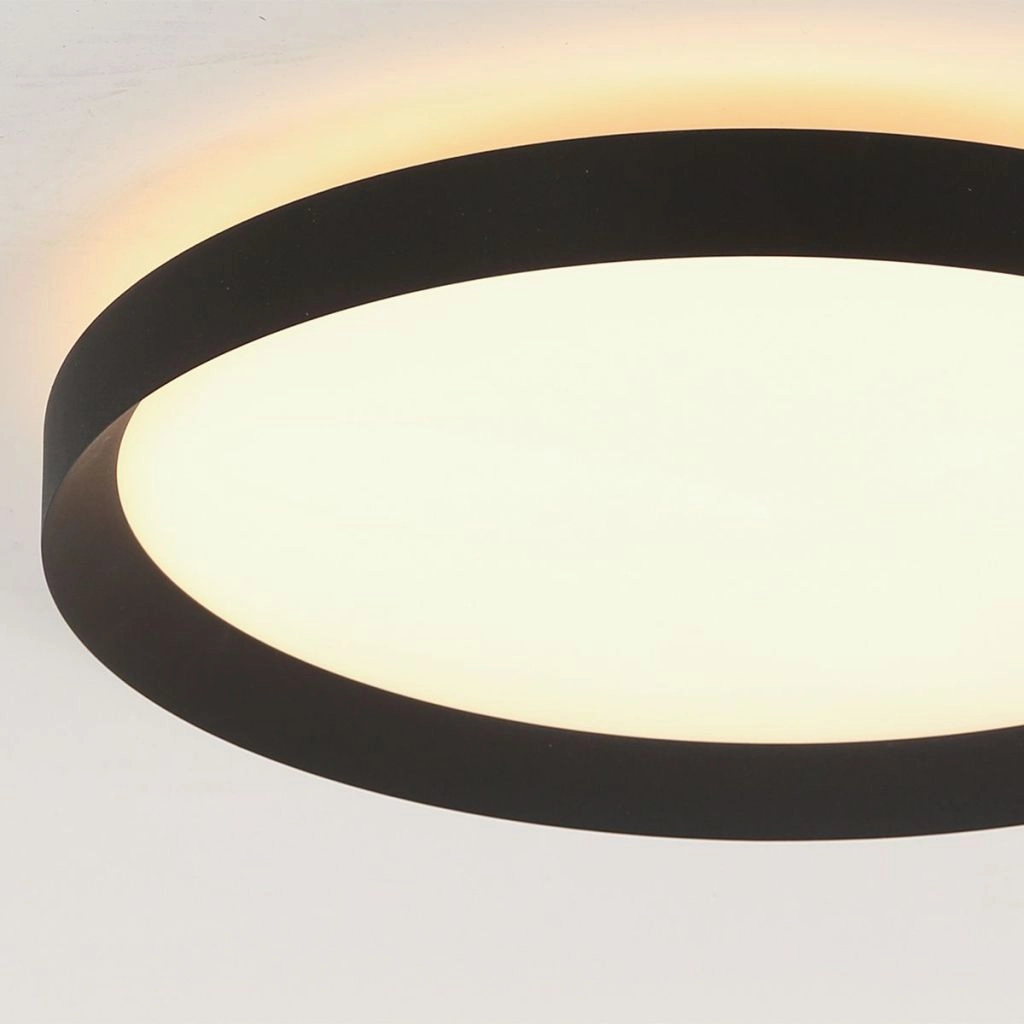 Moderne plafonniere Flady zwart Ø30cm Steinhauer 8712746181012