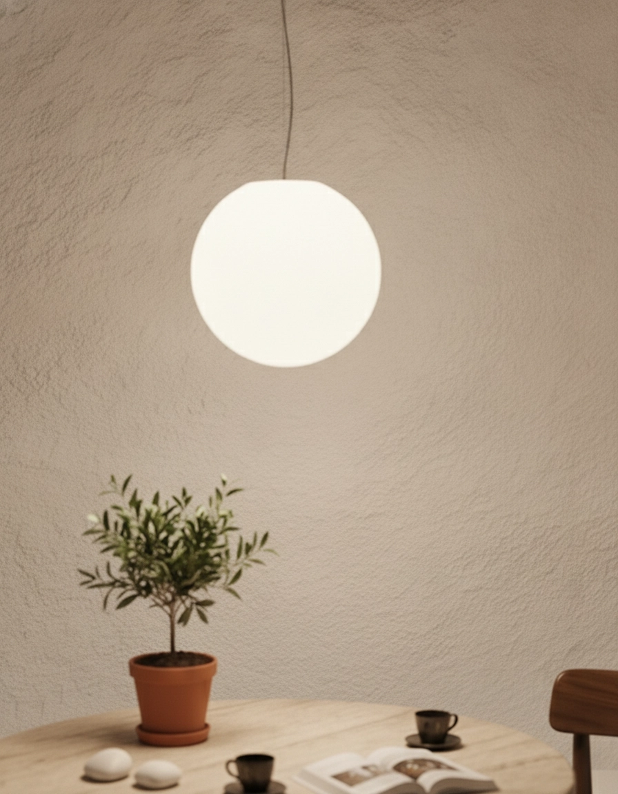 Witte hanglamp Bolita bol Ø 20cm