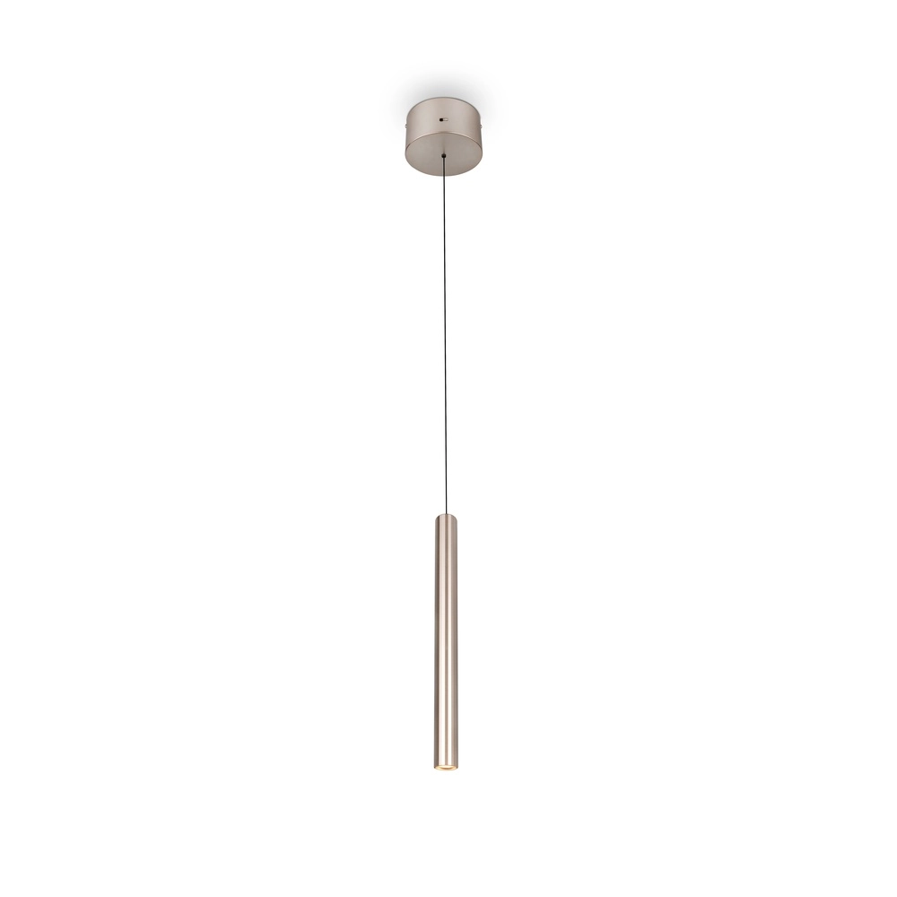 Strakke hanglamp Arimato enkel champagne