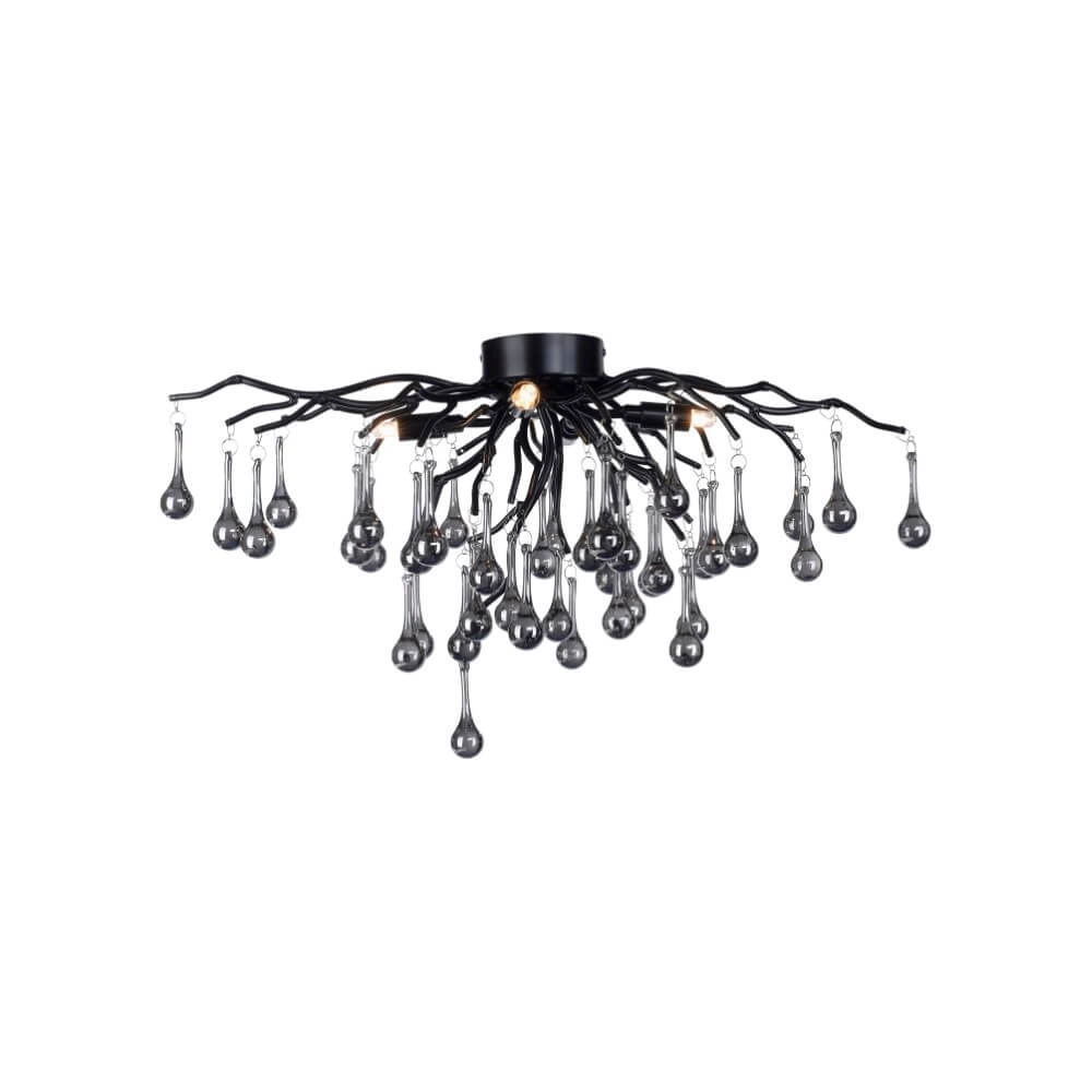 Kroonluchter Icicle zwart 60cm Paul Neuhaus 4012248377574