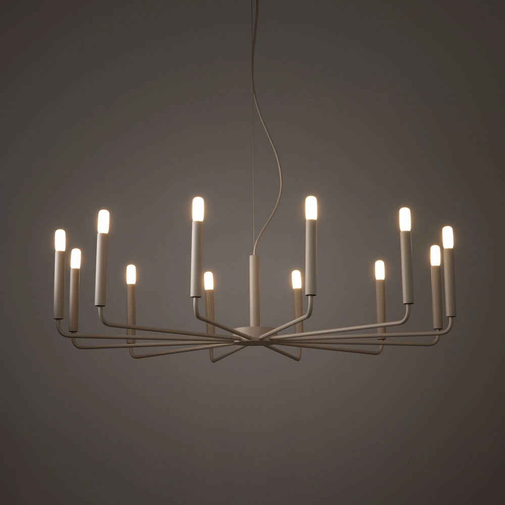 Moderne kroonluchter Orto zand bruin Ø 103cm Lyora 5903139125260