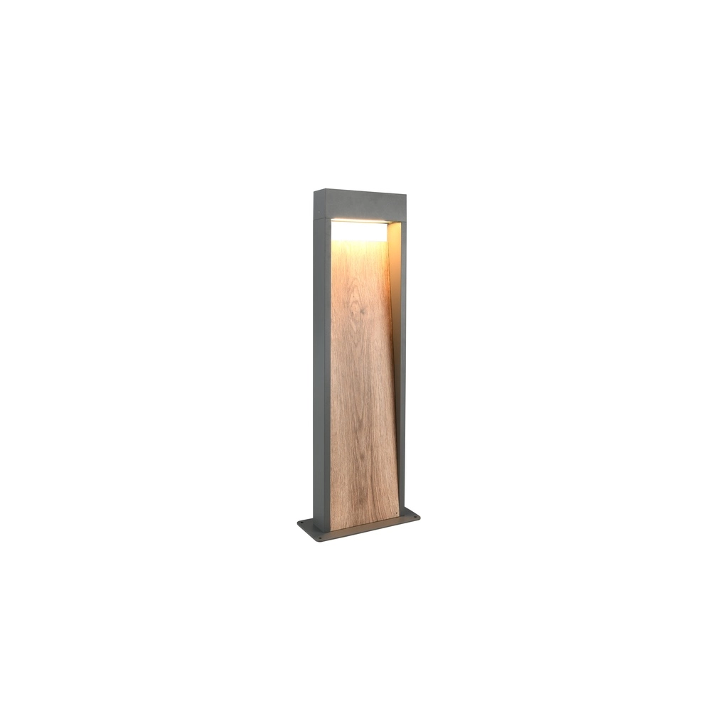 Staande lamp Salmon grijs met hout 60cm