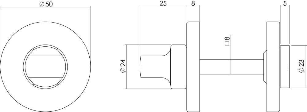 Ronde WC-sluiting Tira chroom Intersteel 8714186023457