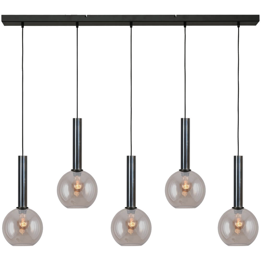 Hanglamp Bella 2 Dappled oil met goud glas