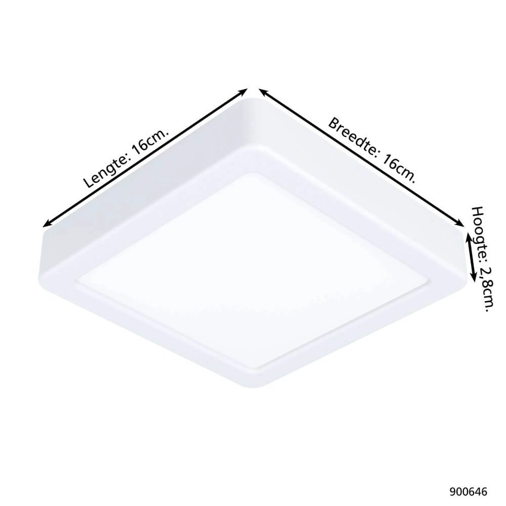 Badkamer lamp Fueva 5 IP44 - Wit - 16cm Eglo 9008606245291
