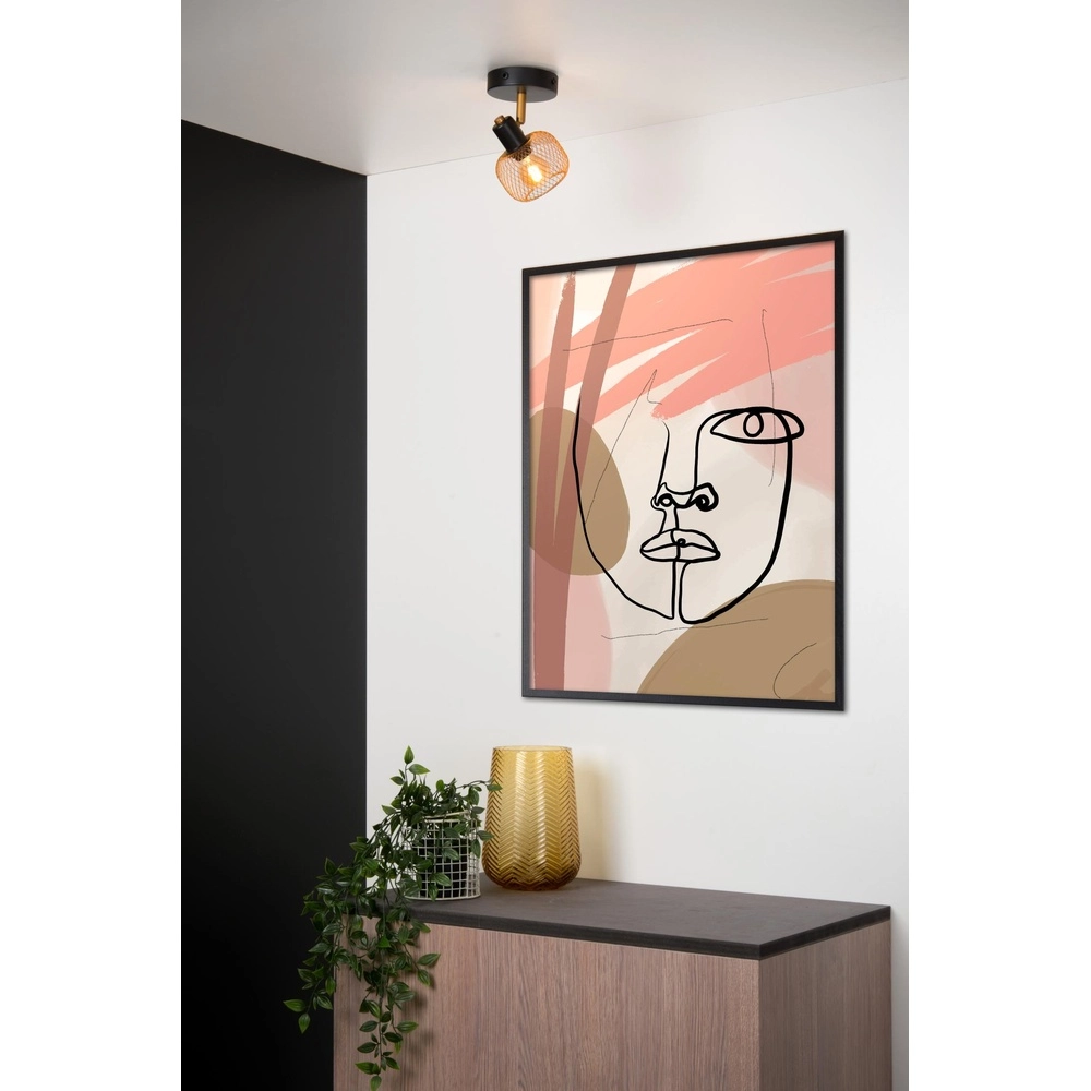 Plafondlampje Maren enkel goud Lucide 5411212771063
