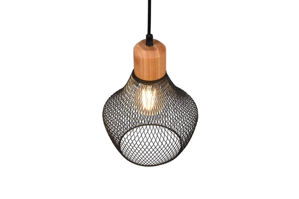 Zwarte draadlamp Valeria Ø 18cm Trio 4017807541182