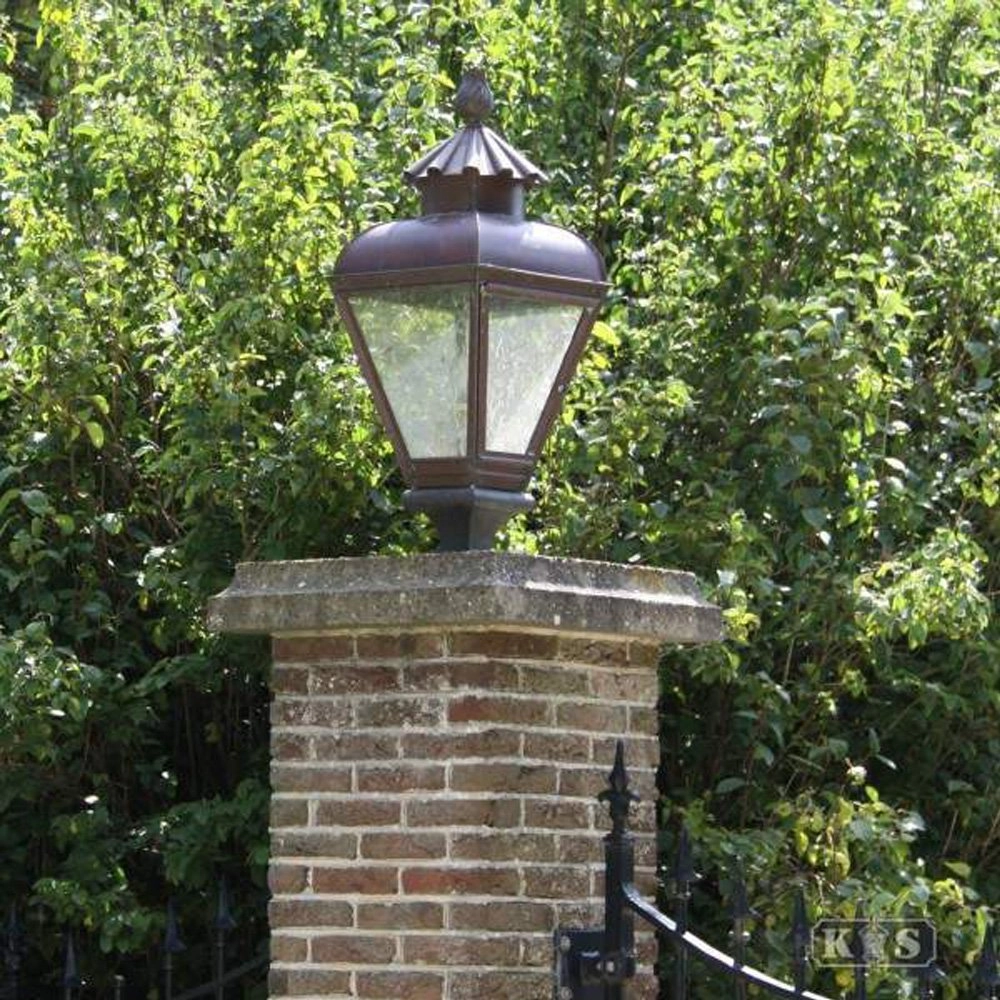 Nostalgische lantaarnlamp Jan vd Heijden 80cm koperbruin KS verlichting 8714732144803