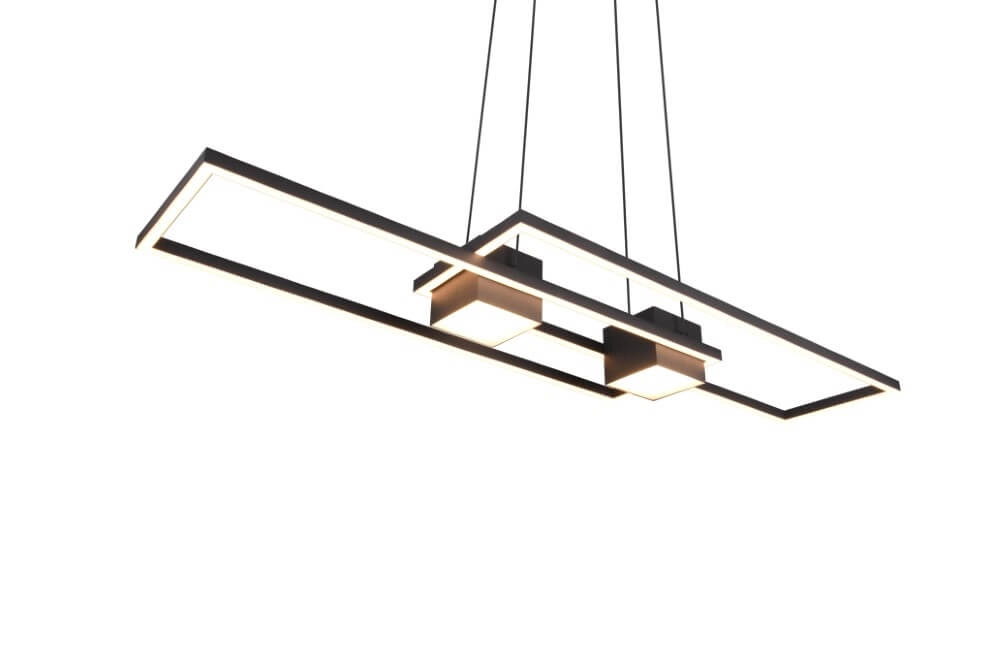 Led hanglamp kantoor Albany zwart Trio 4017807610345
