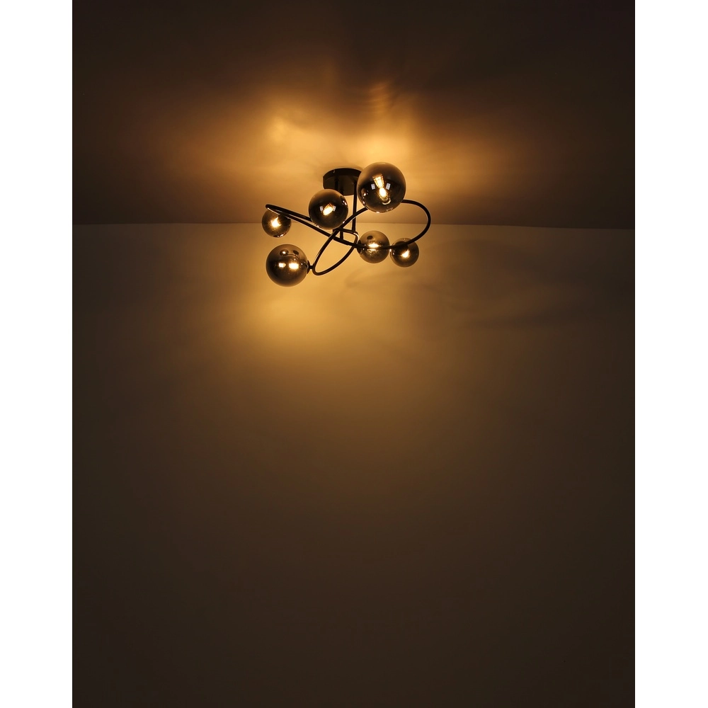 Zwarte plafondlamp Riha design Globo 9007371448807