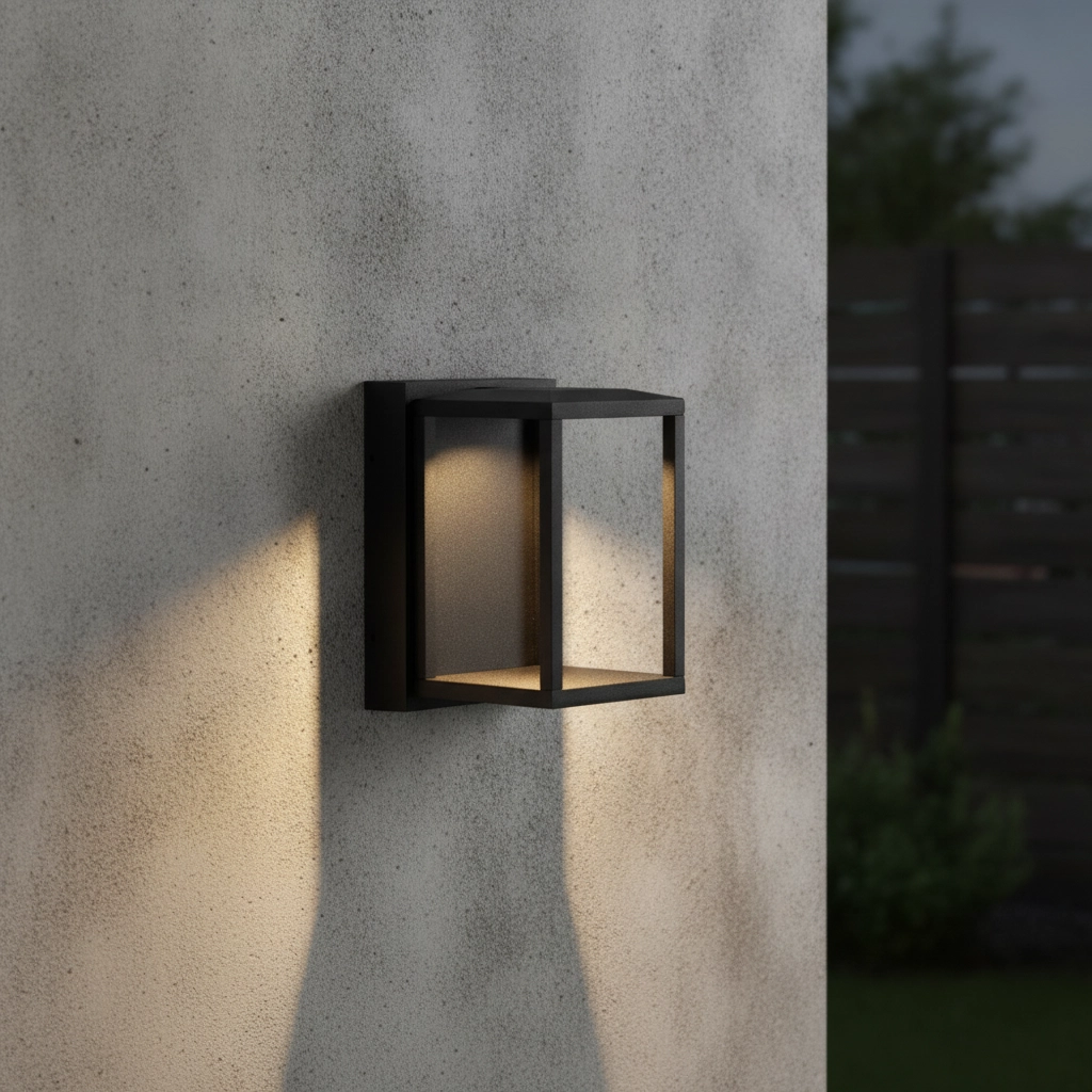 Zwarte wandlamp Prive 19cm