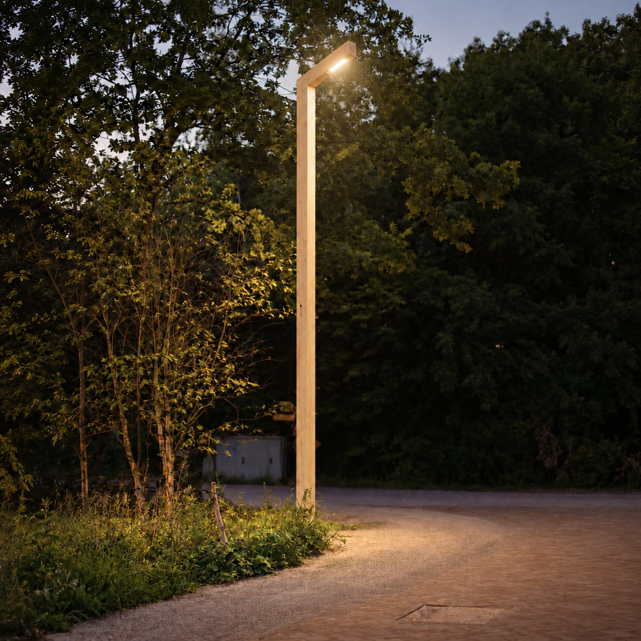 Houten straatlamp Strato Accoya - 4M - PH08 - 3000K