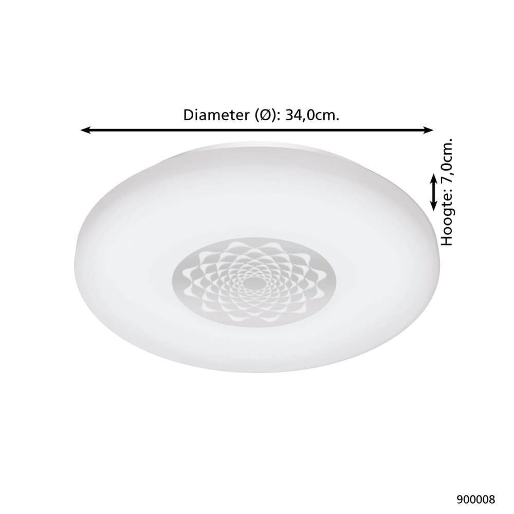 Plafonnière Zigbee Capasso-Z wit - Ø 34cm Eglo 9008606221547