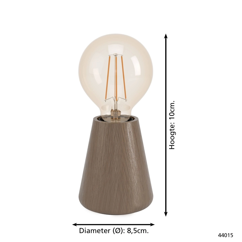 Subtiel tafellampje Asby donker hout Eglo 9002759440152