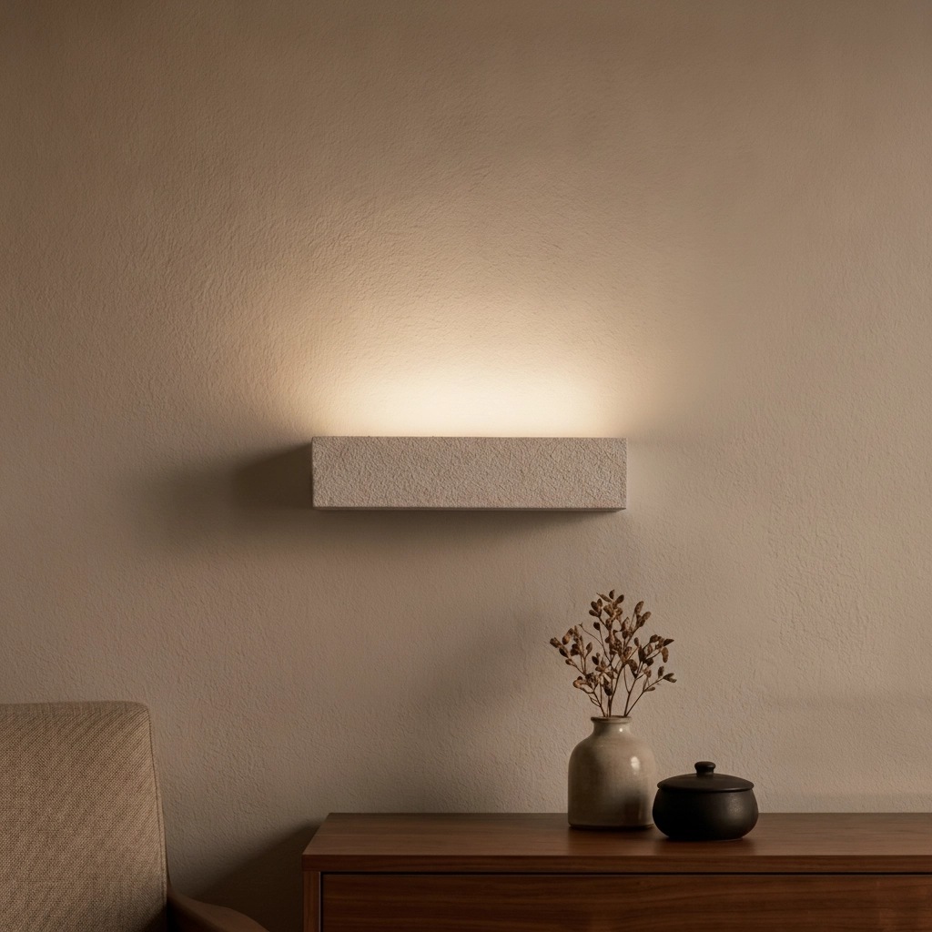Strakke wandlamp Lita wit