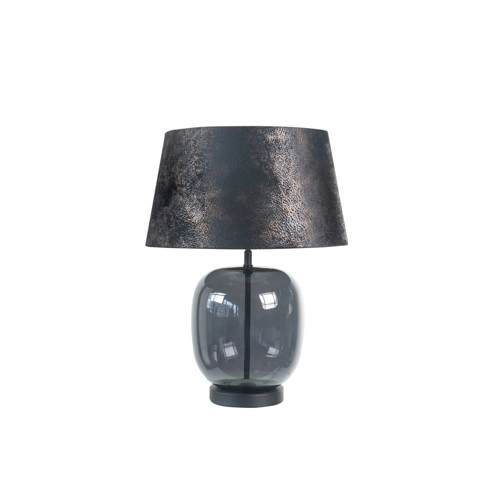 Tafellamp Bellini zwart met smoke glas Ø 40cm