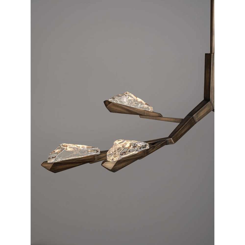 Antieke hanglamp Greta antiek messing 137,5cm Lyora 5212063500334