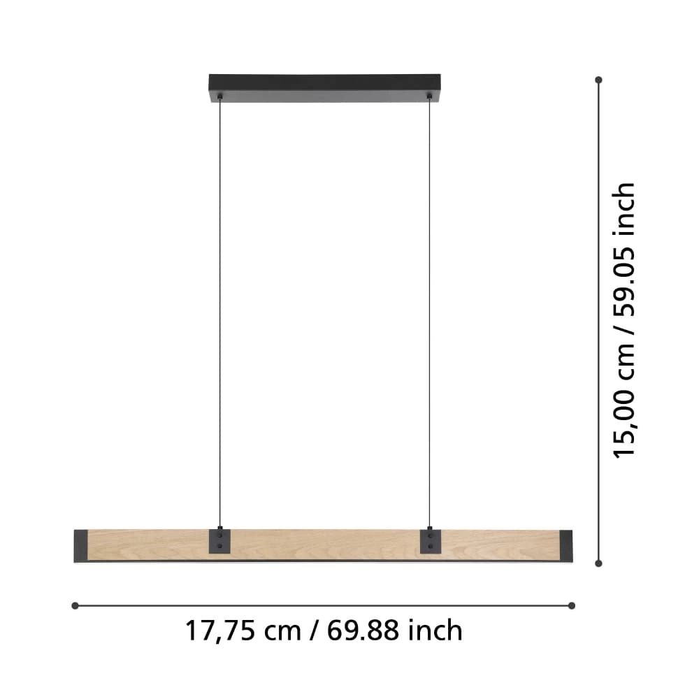 Houten hanglamp Caminarro 178cm Stars of Light 9008606243310