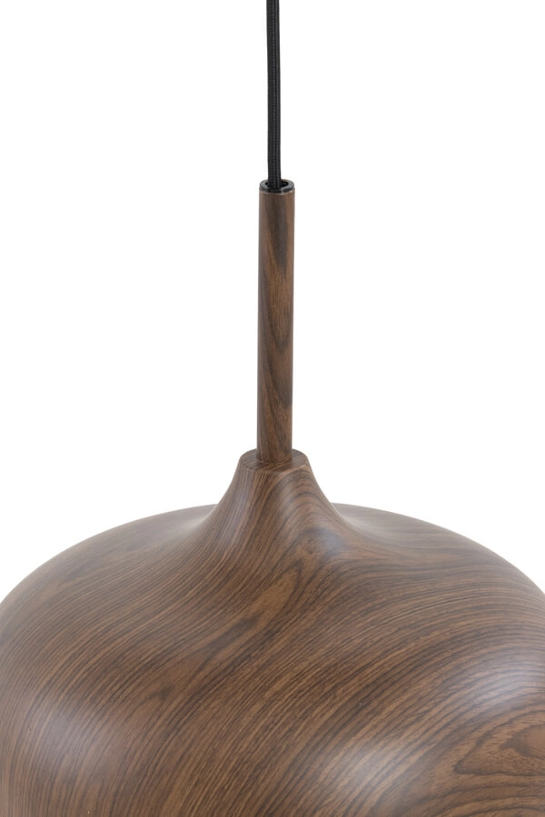 Hanglamp Dania donkere hout print Ø 16cm Light & Living 8717807759629