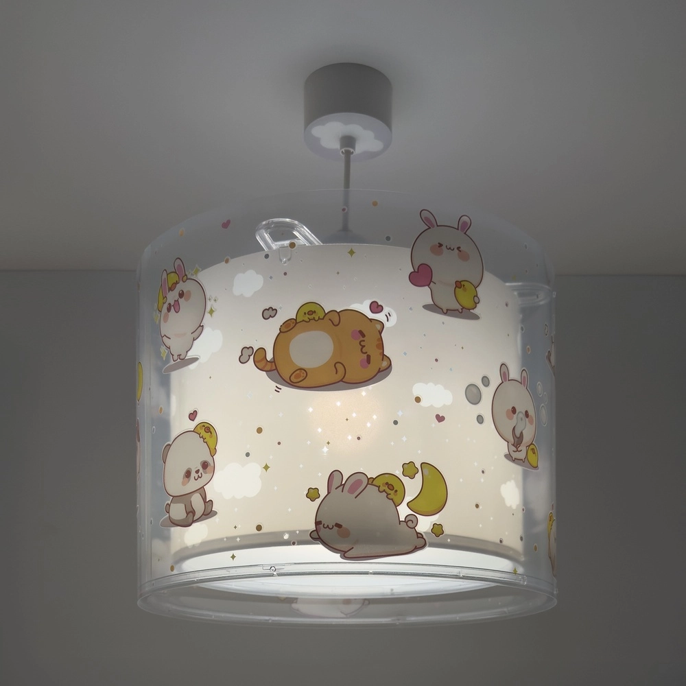 Kinder hanglamp Kawaii Friends grijs glow in the dark Dalber 8420406002682