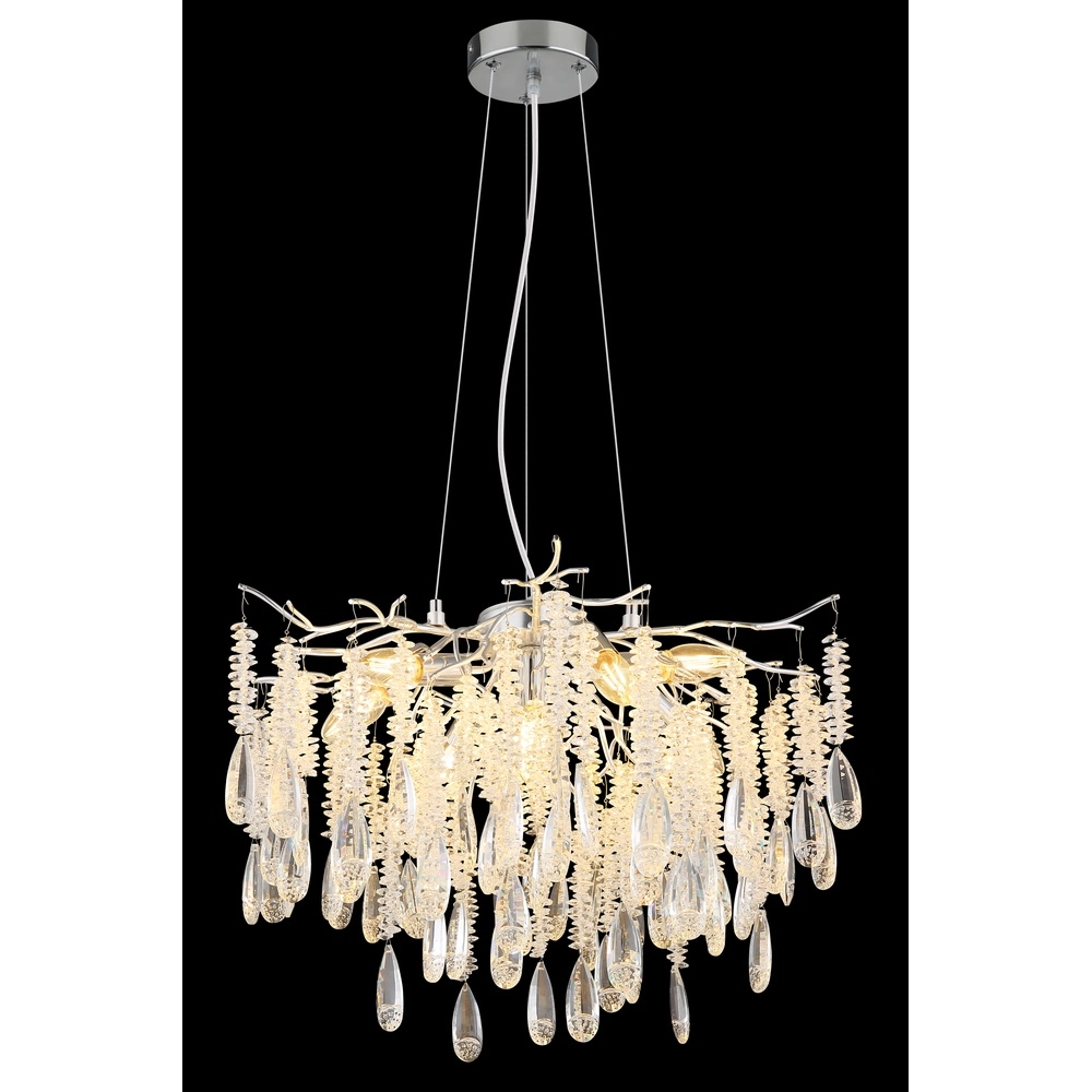 Hanglamp Kinga zilvergrijs Ø 60cm Globo 9007371572984