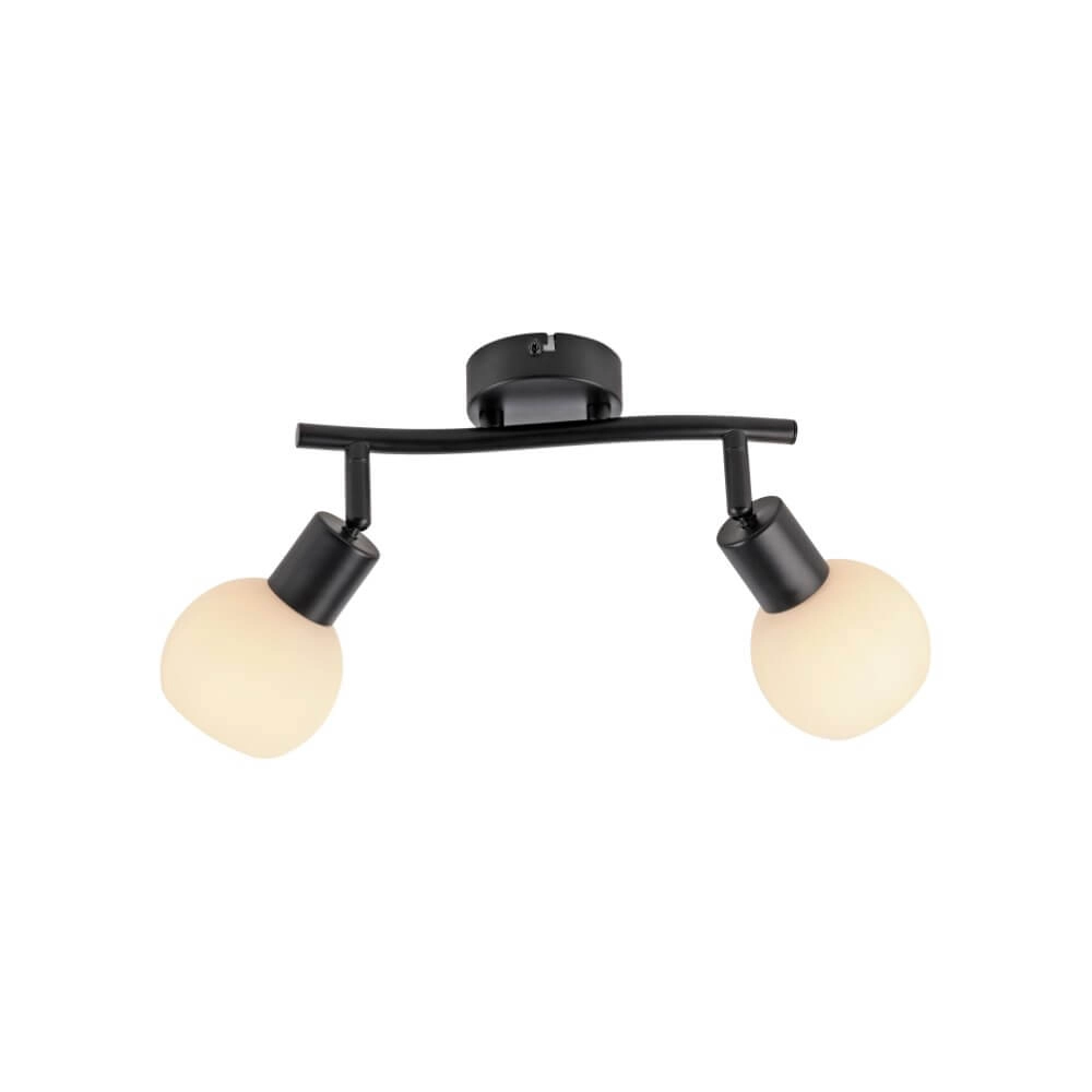Zwarte plafondlamp Loki 2-lichts Just Light 4043689000769