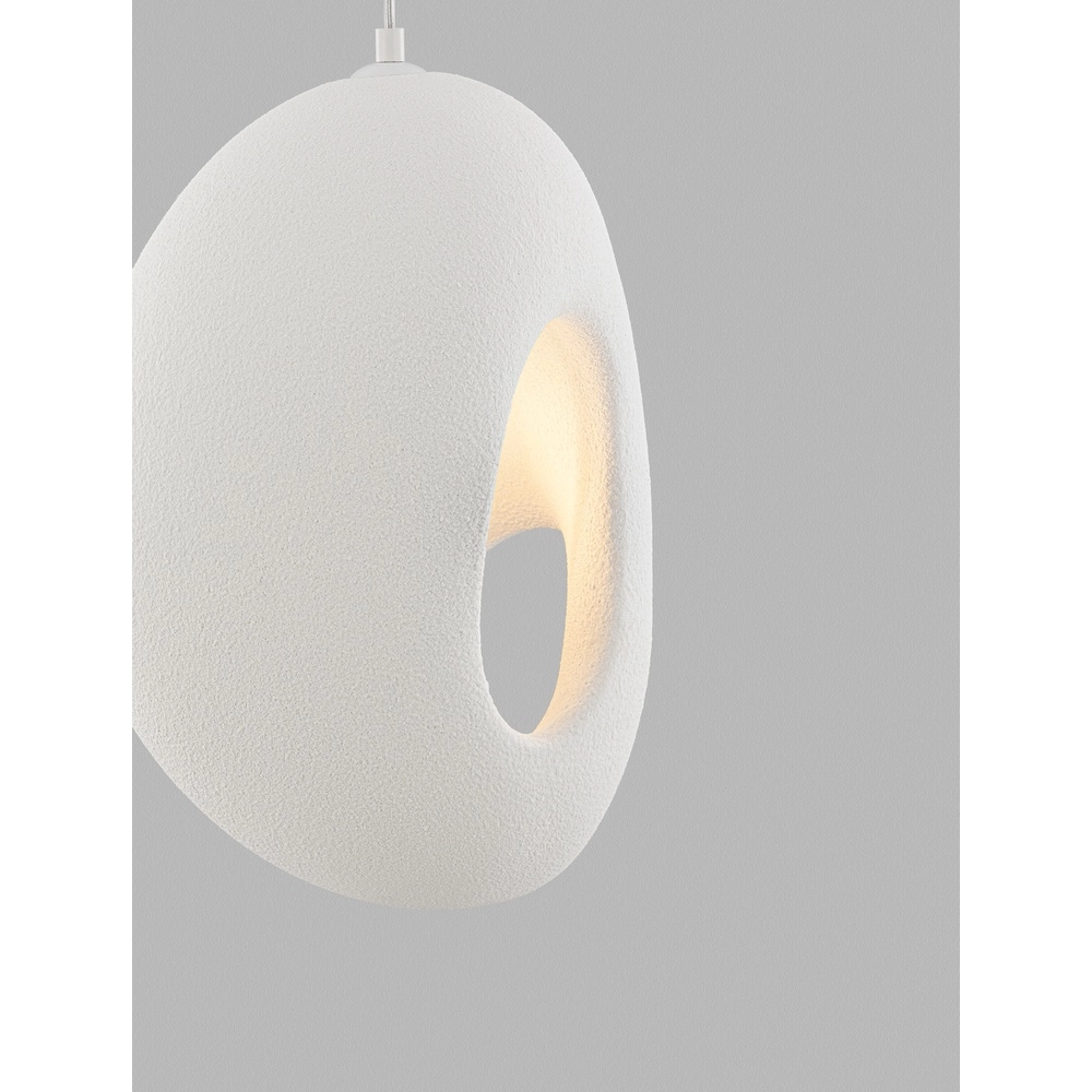 Natuurlijke hanglamp Tempus wit 40cm Lyora 5212017460875