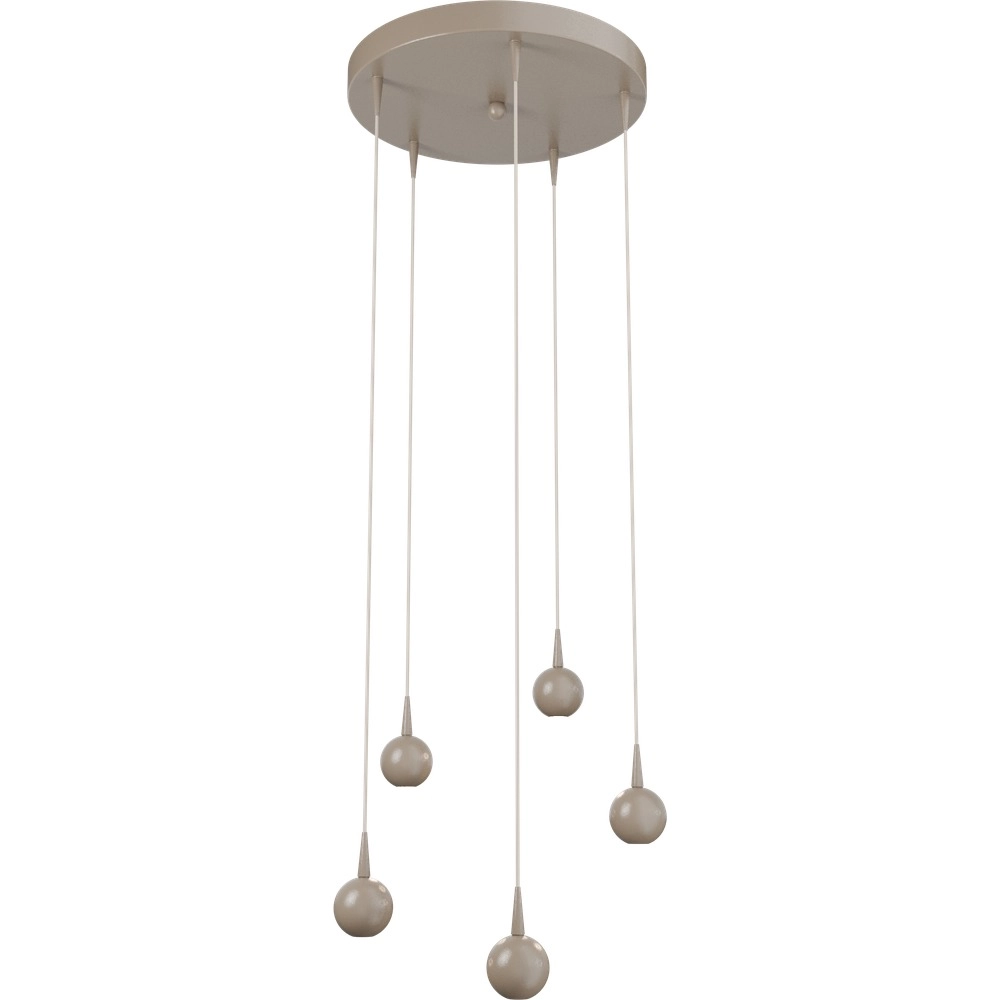 5-lichts hanglamp Talana beige terra Ø 35cm DTW