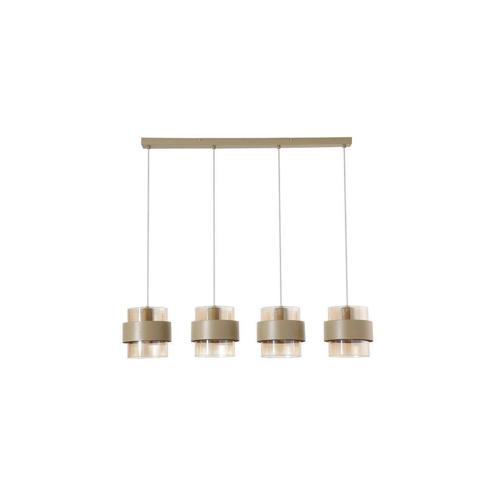 Hanglamp Royal 4-lichts zand bruin