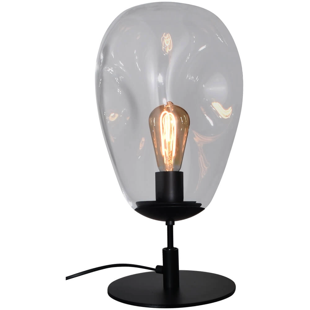 Tafellamp Lava Oval Ø 22,5cm helder glas