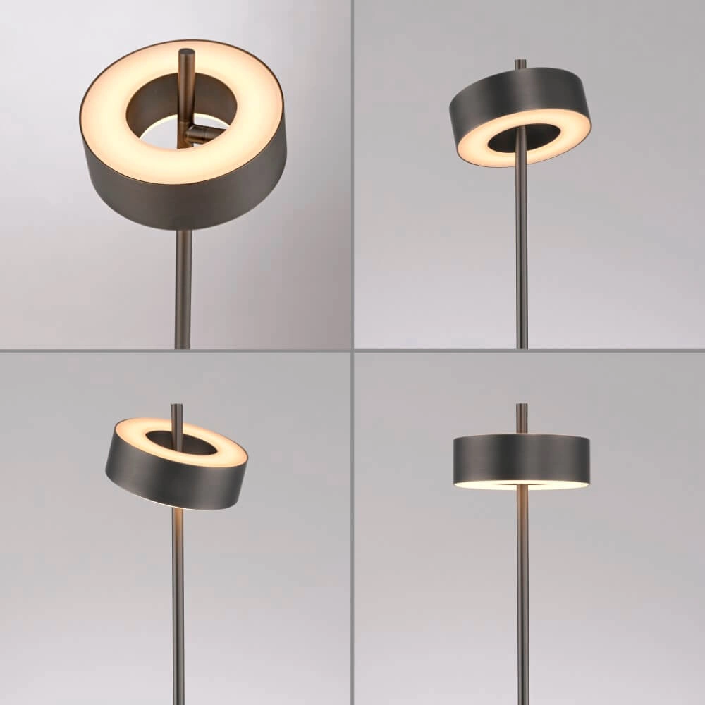 Bruine tafellamp Q-Rotate design Paul Neuhaus 4012248383216