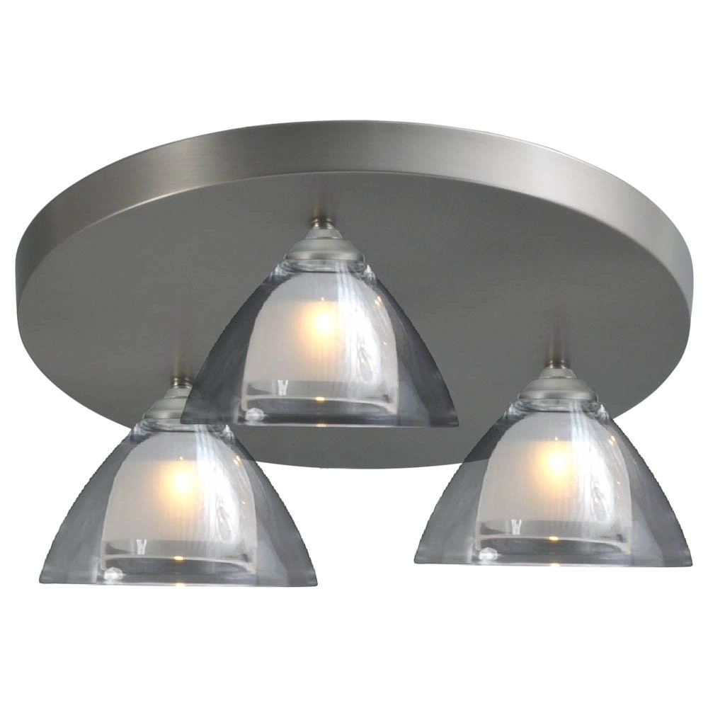 Led plafondlamp Caterina LED Disk 3-lichts metaalgrijs