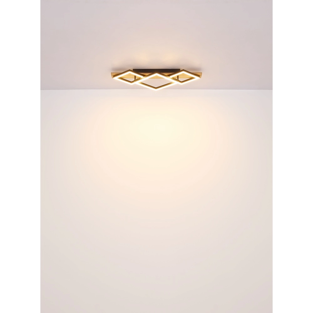 Strakke plafondlamp Tyler zwart Globo 9007371453818