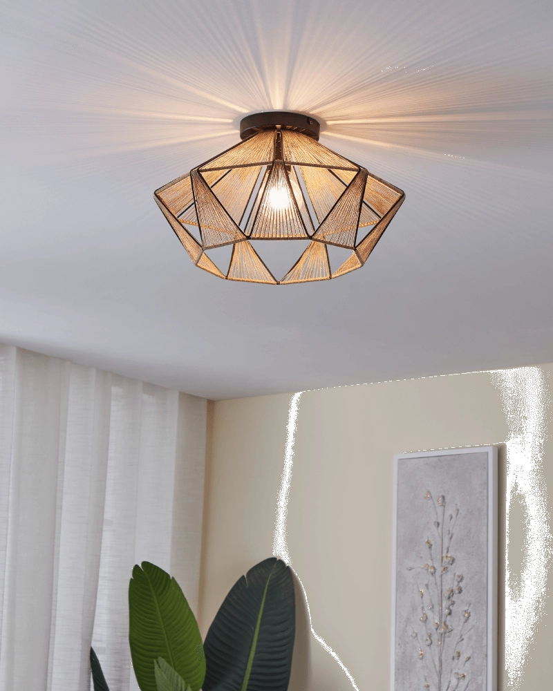 Landelijke plafondlamp Adwickle Eglo 9002759437756