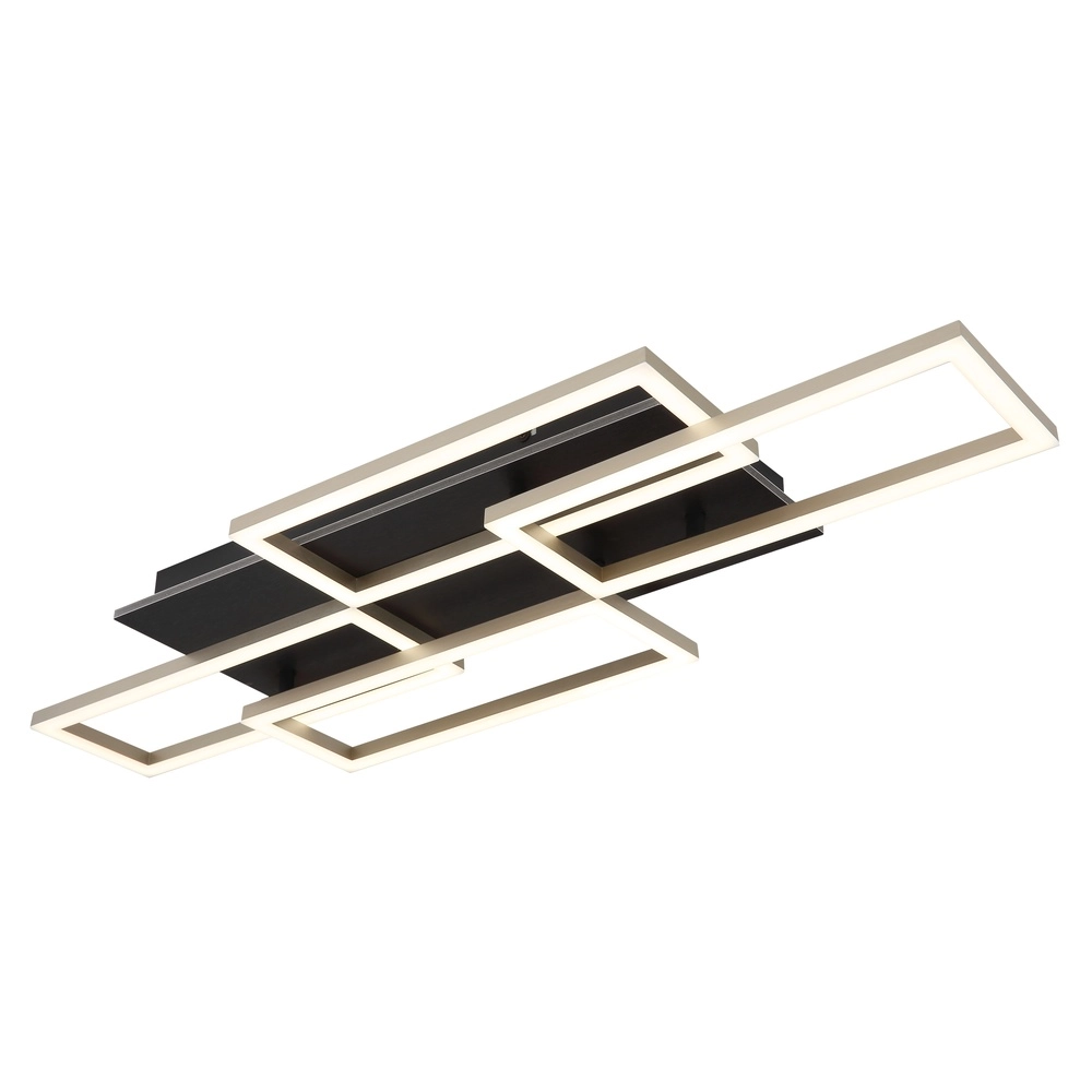 Design plafondlamp Jeffry zwart met zand bruin
