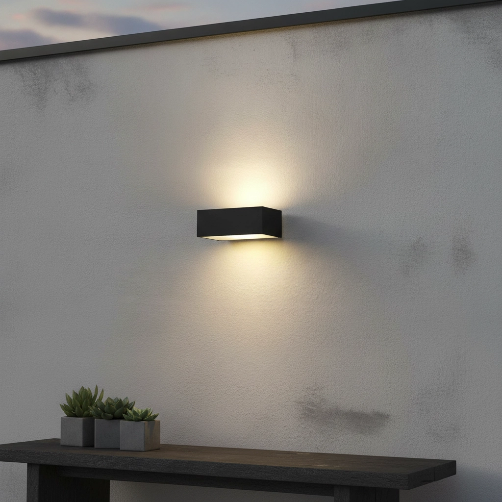 Led gevelspot Eindh 13cm - zwart