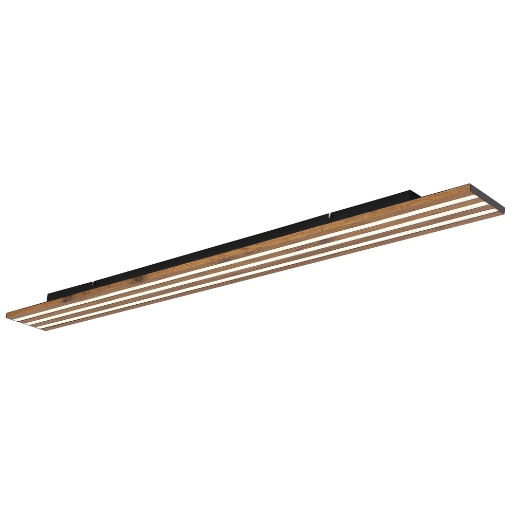 Plafondlamp Hayden zwart met hout