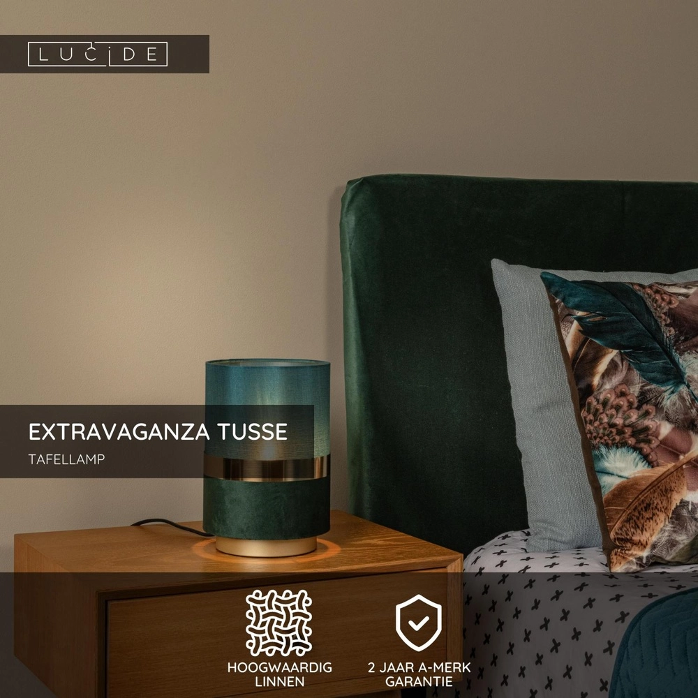 Design tafellamp Extravaganza Tusse groen Ø 15cm Lucide 5411212105530