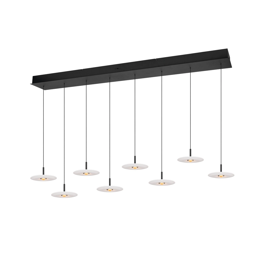 Design hanglamp Sirena wit glas 8-lichts