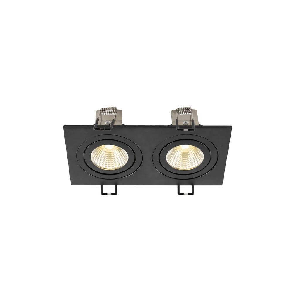 Zwarte inbouwspot New Tria 155 2x Led 3000K SLV 4024163297059