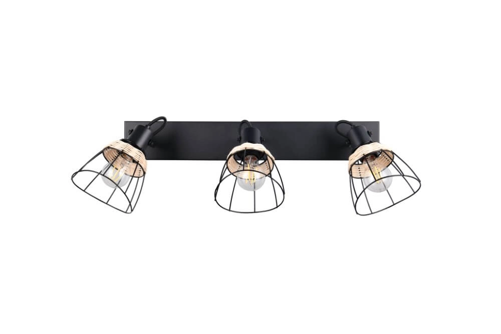 Zwarte plafondlamp Jerome design 4-lichts Trio 4017807637717