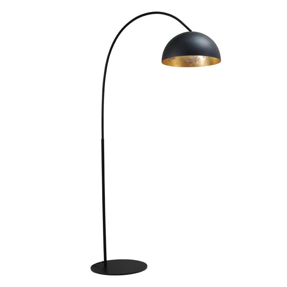 Staanlamp Industria 186 gunmetal met goud