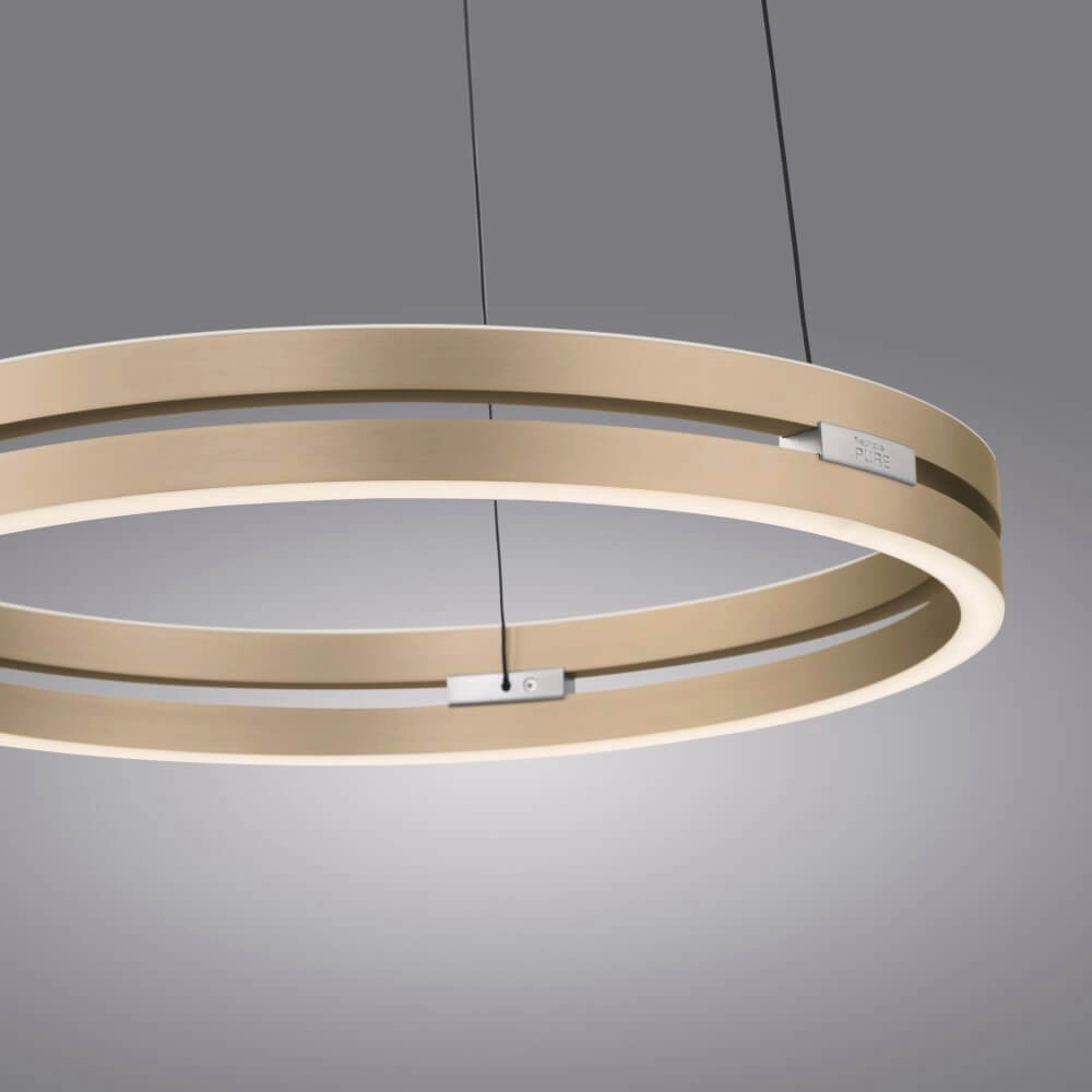Strakke hanglamp Pure E-Loop messing Paul Neuhaus 4012248372265