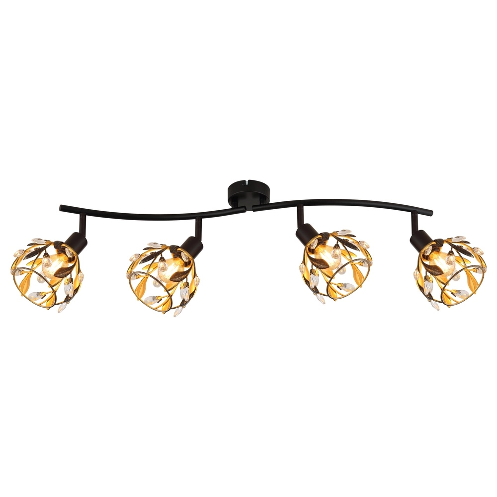 Landelijke plafondlamp Mika zwart Globo 9007371528295