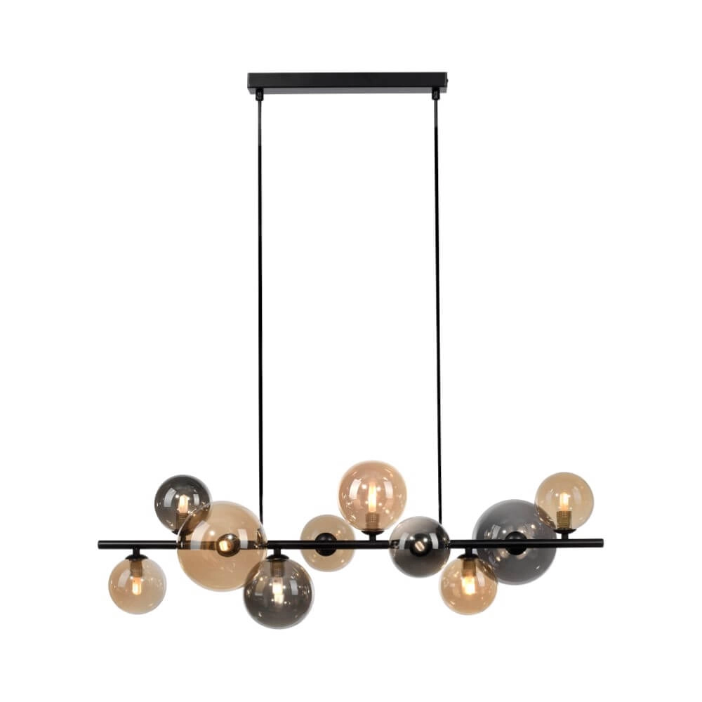 Zwarte hanglamp Popsicle design 10-lichts