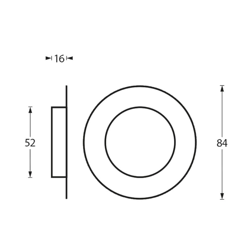 Schuifdeurkom rond Alvro RVS Ø5,2cm Intersteel 8714186075302