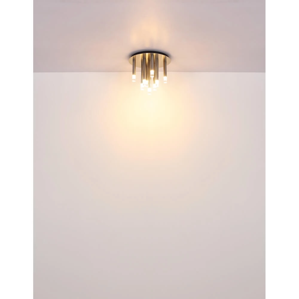 Design hanglamp Ryan 9-lichts nikkel Globo 9007371478057