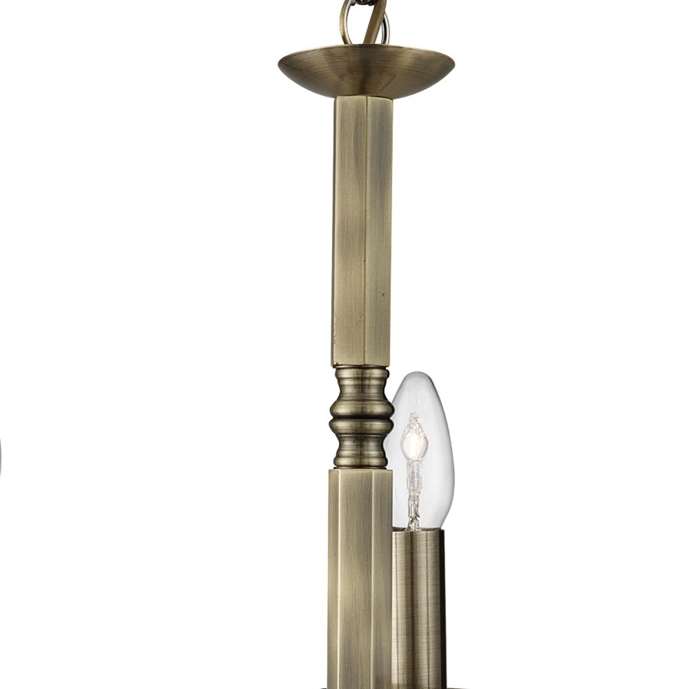 Landelijke kroonluchter Richmond 5-lichts 52cm antiek brons Searchlight 5053423056449